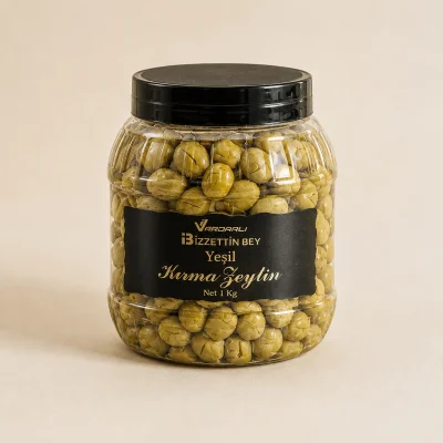 İzzettinbey Yeşil Kırma Zeytin 1KG 
